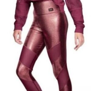 Victorias Secret Pink Ultimate High Waist Shine Mesh Ankle Legging NWT